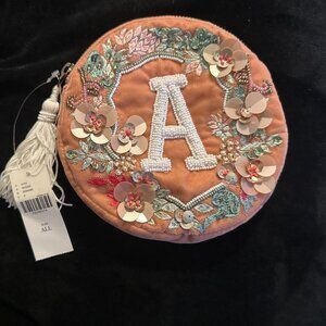 Anthropologie Monogram Crest Pouch - Letter A -Never Used